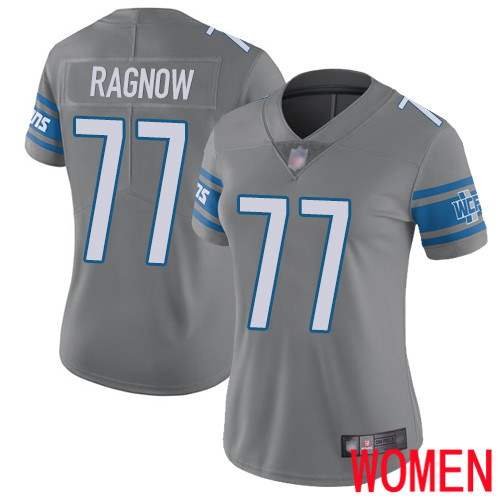 Detroit Lions Limited Steel Women Frank Ragnow Jersey NFL Football #77 Rush Vapor Untouchable
